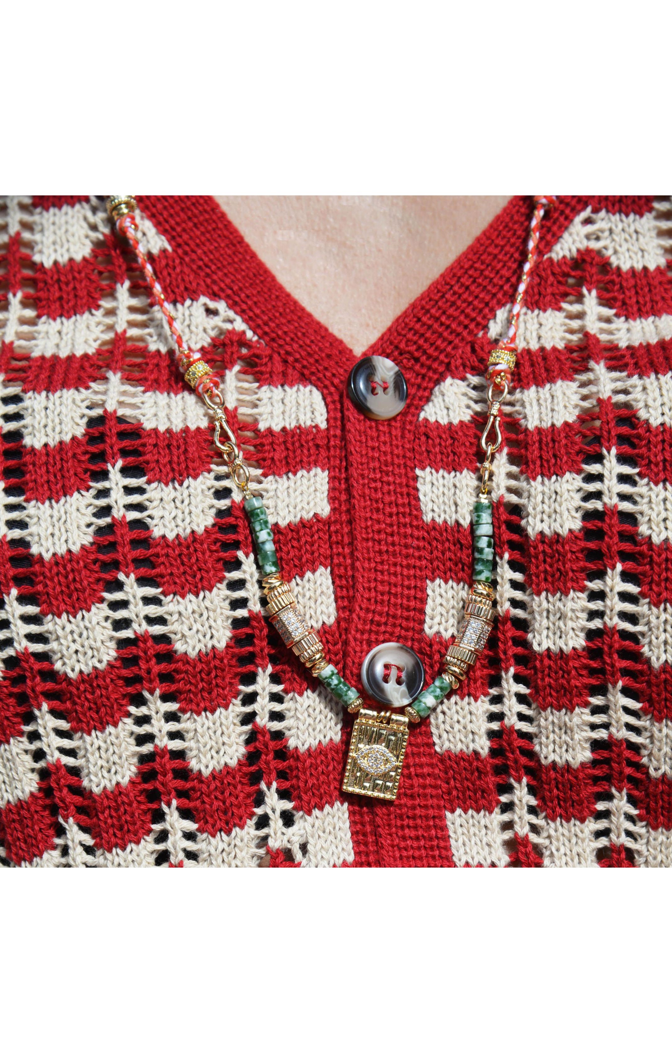  Collier Chamane Vert