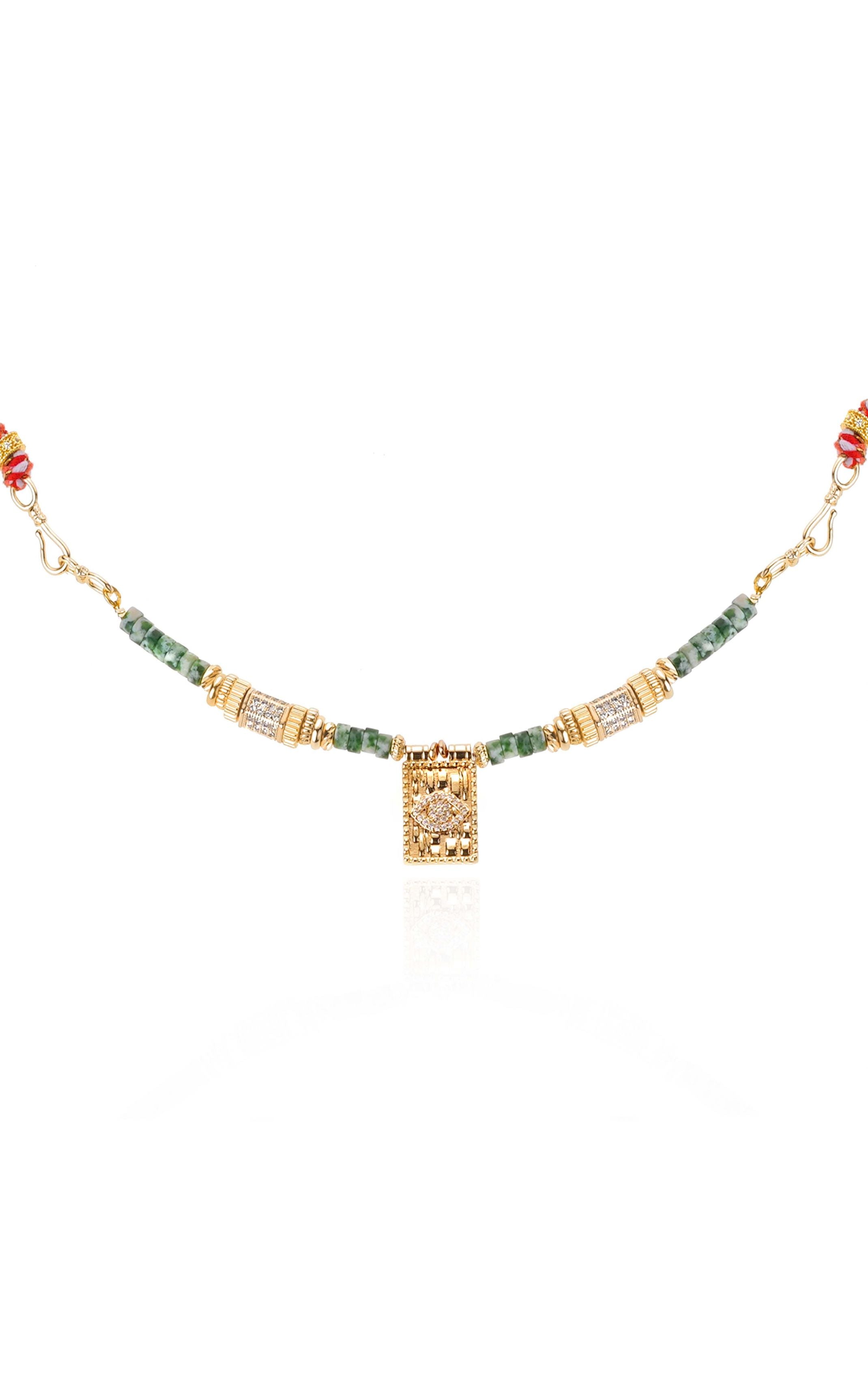  Collier Chamane Vert