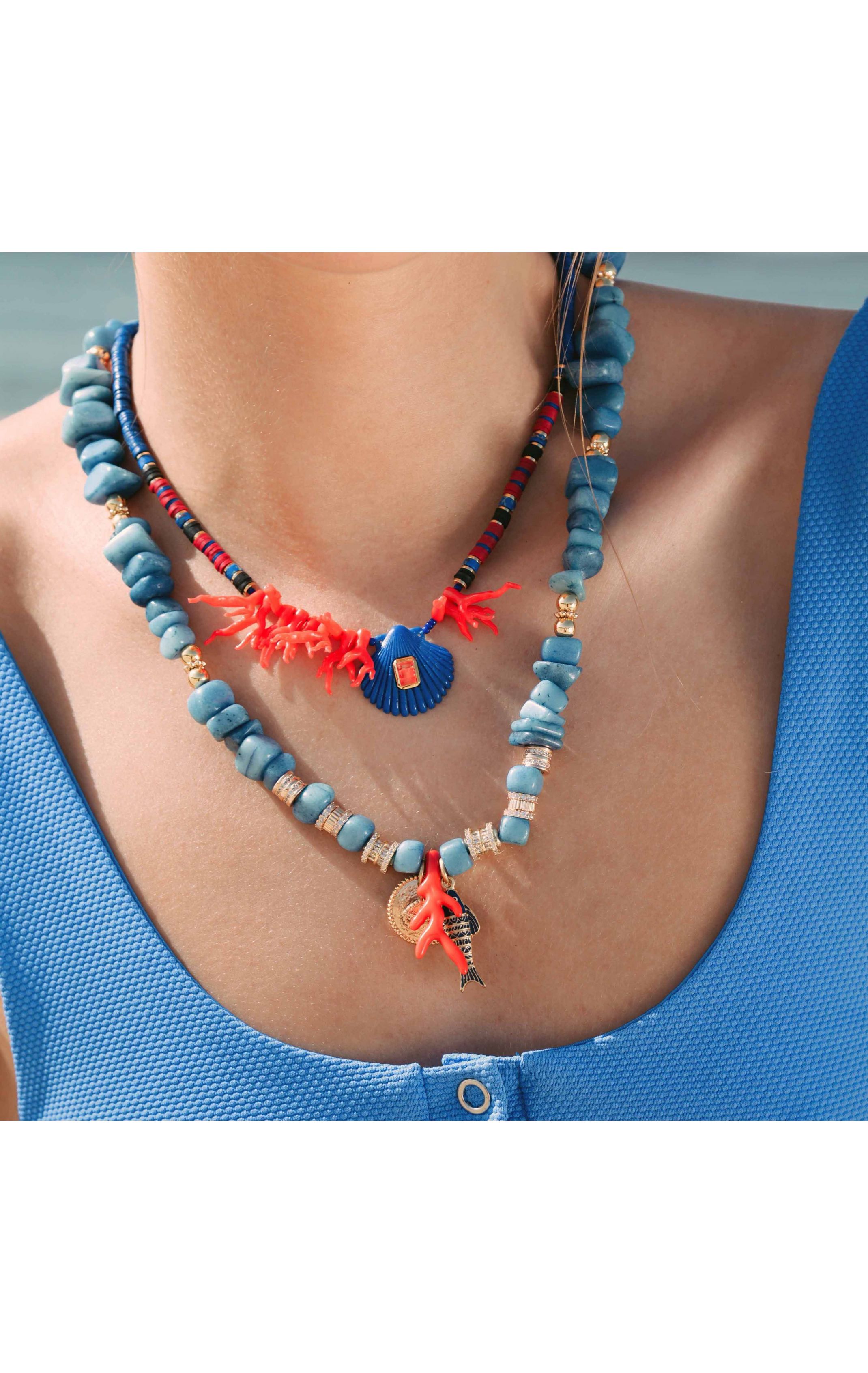  Collier Claude Bleu