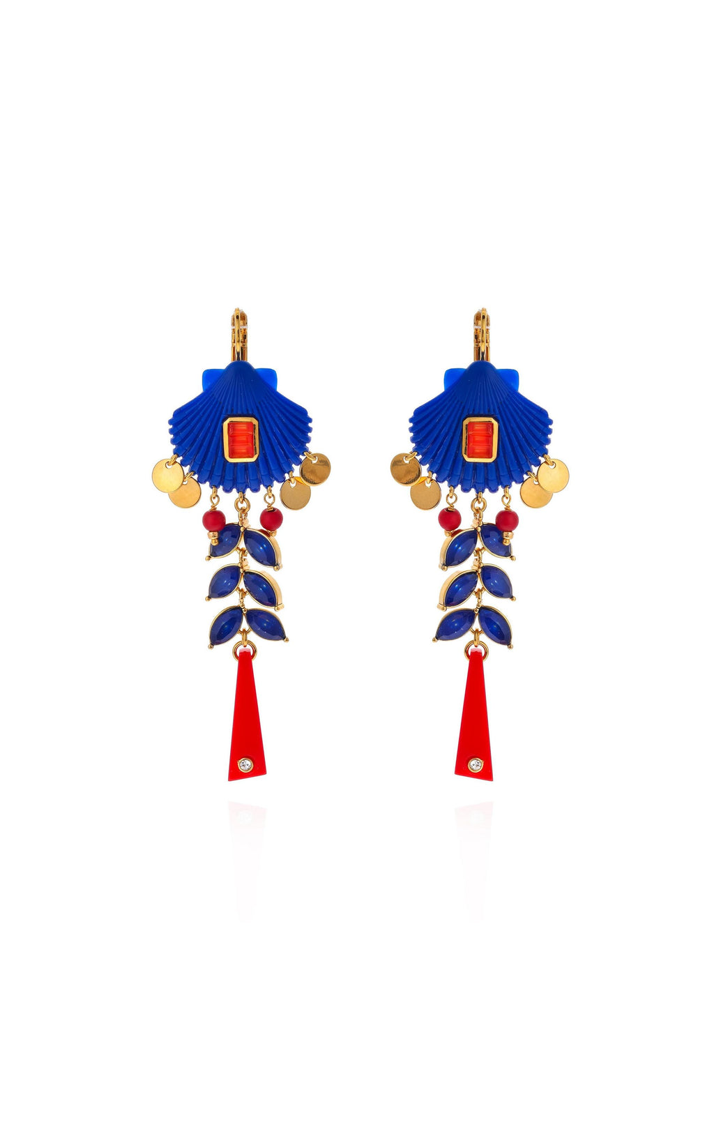  Boucles D'oreilles Coralie Bleu Indigo