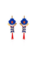  Boucles D'oreilles Coralie Bleu Indigo