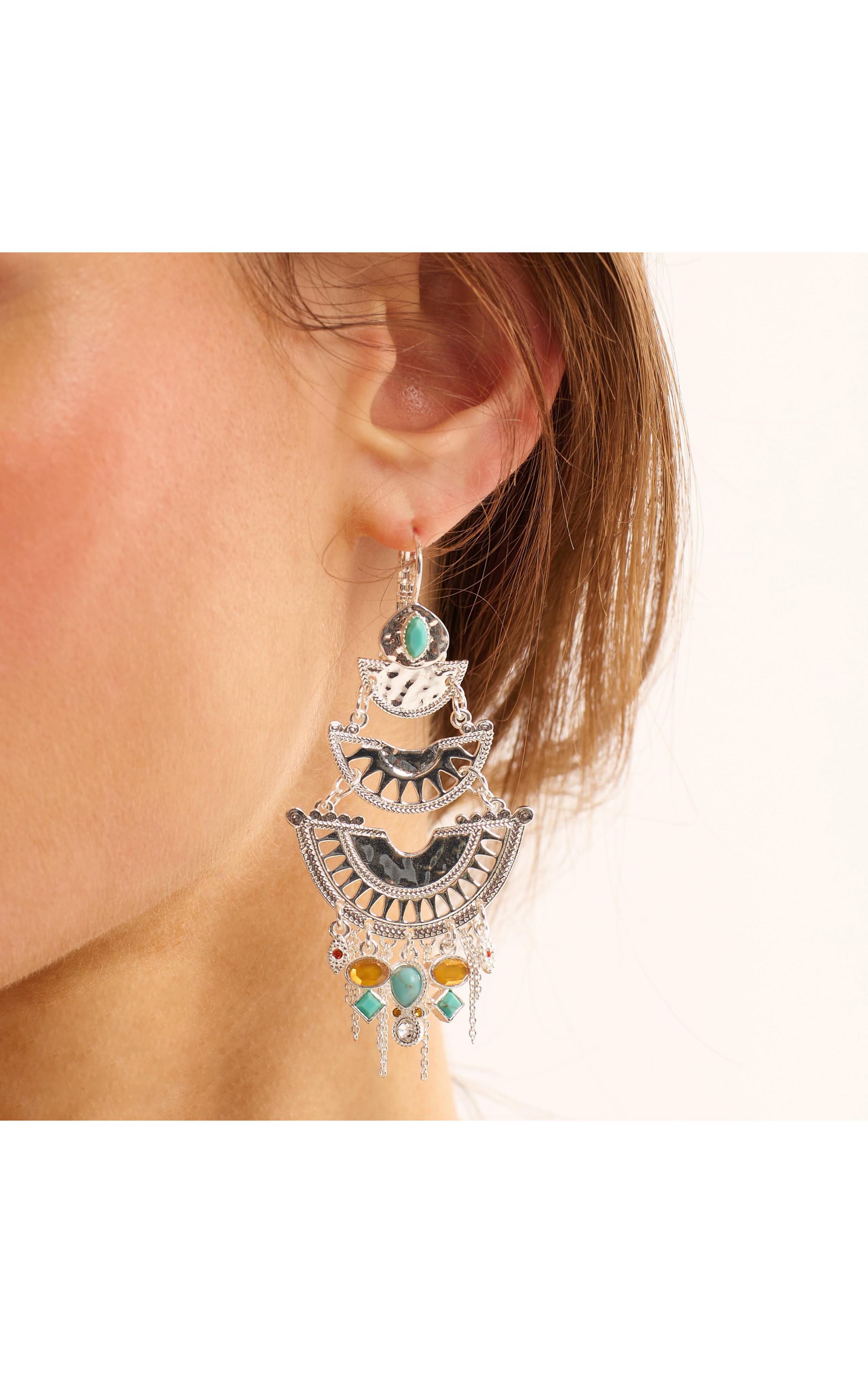  Boucles D'oreilles Delgado Argenté