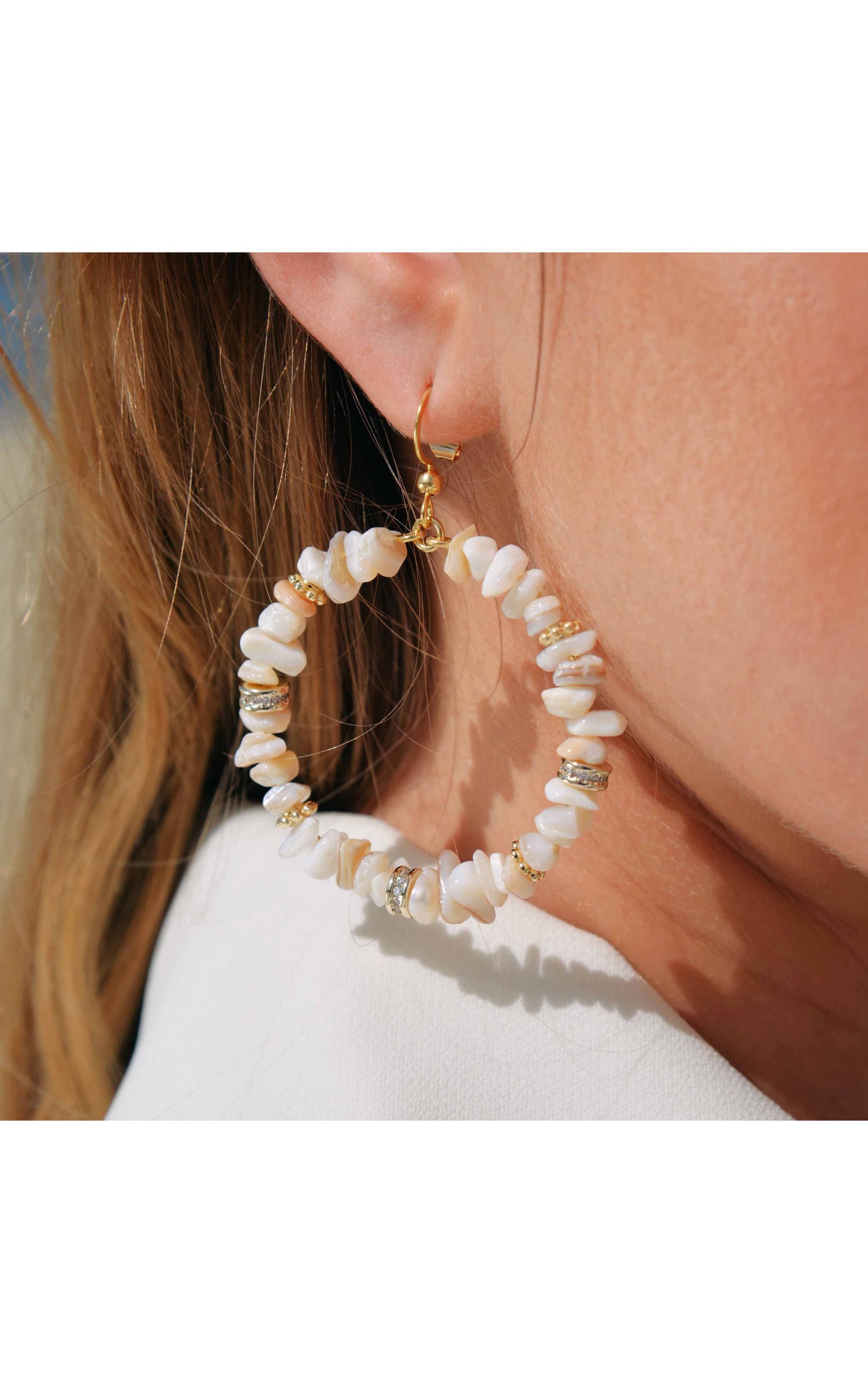  Boucles D'oreilles Martinika Blanc