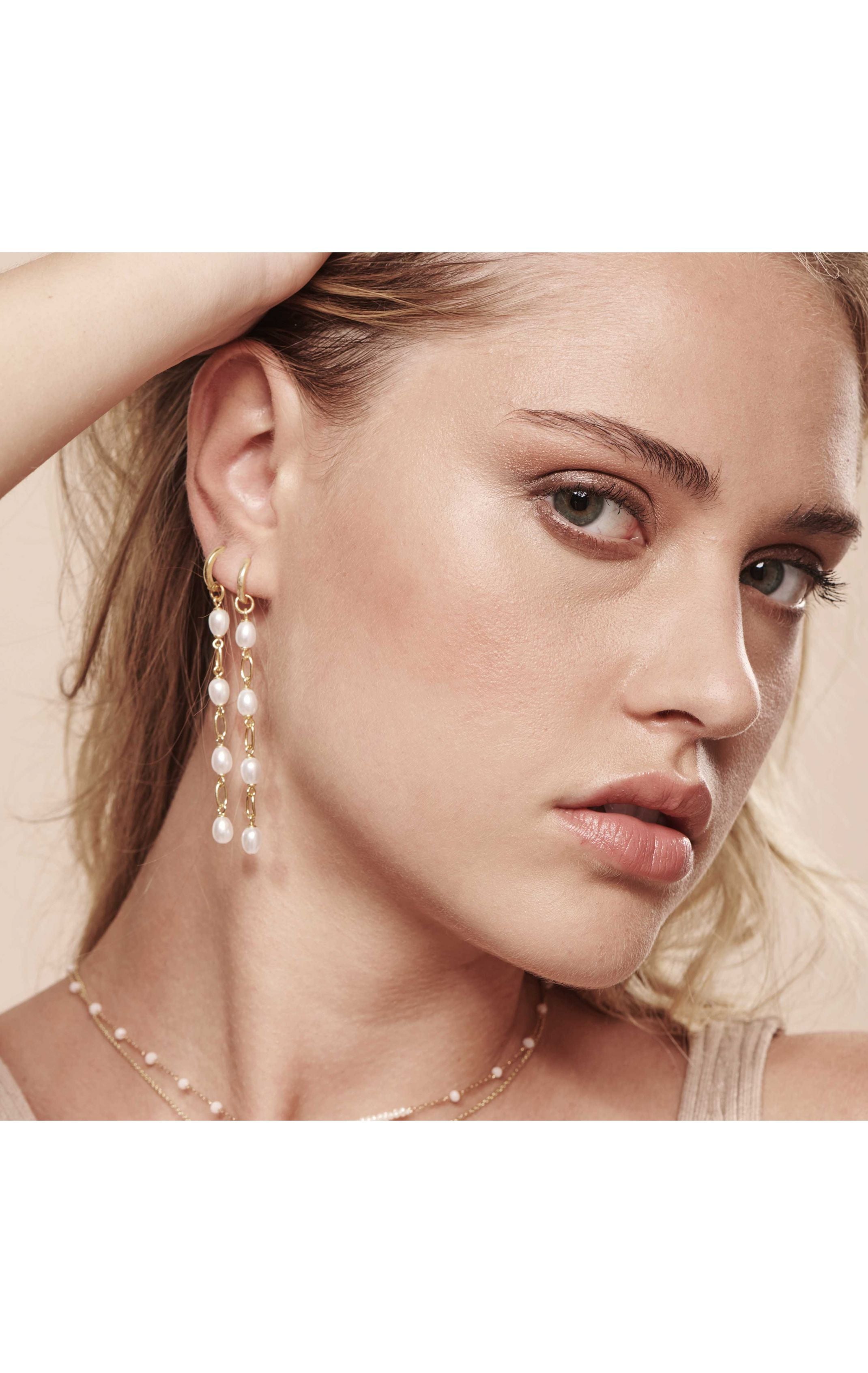  Boucles D'oreilles Pearly