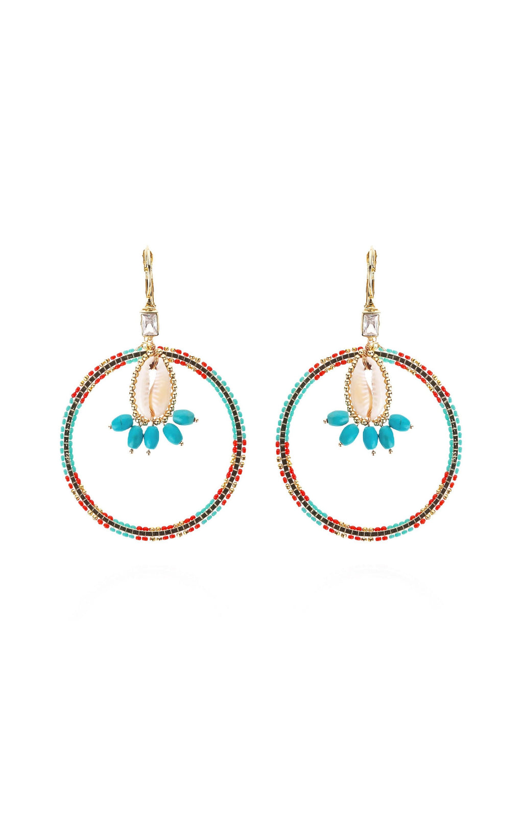  Boucles D'oreilles Recif Turquoise