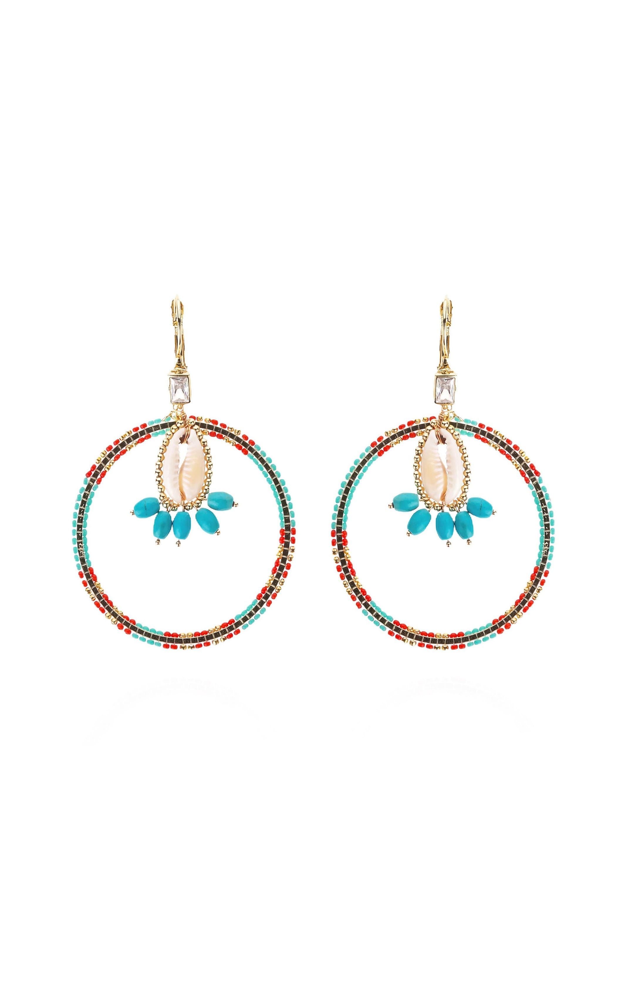  Boucles D'oreilles Recif Turquoise