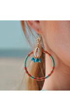  Boucles D'oreilles Recif Turquoise