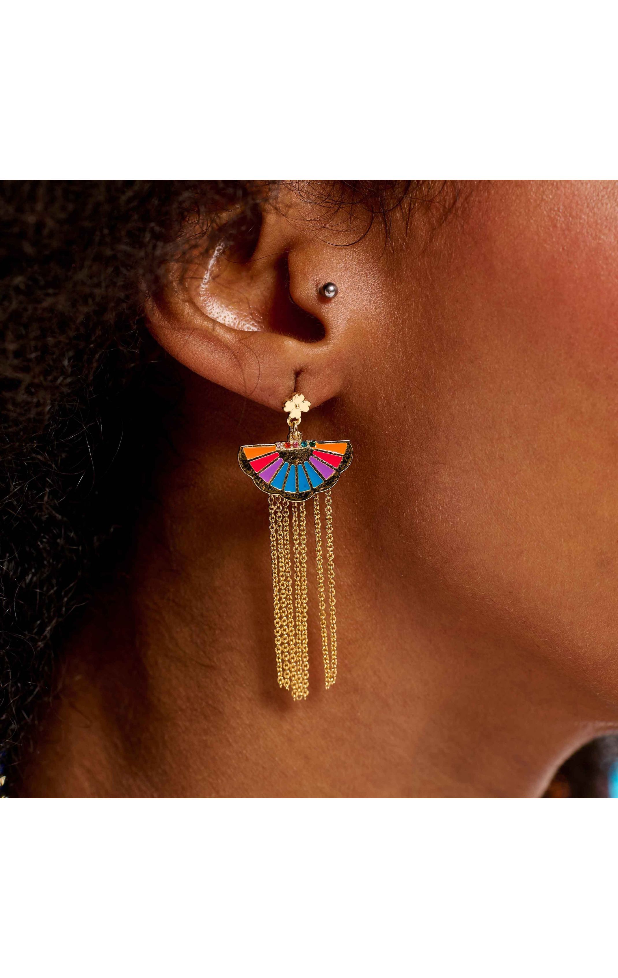  Boucles D'oreilles Sancho Multicolore