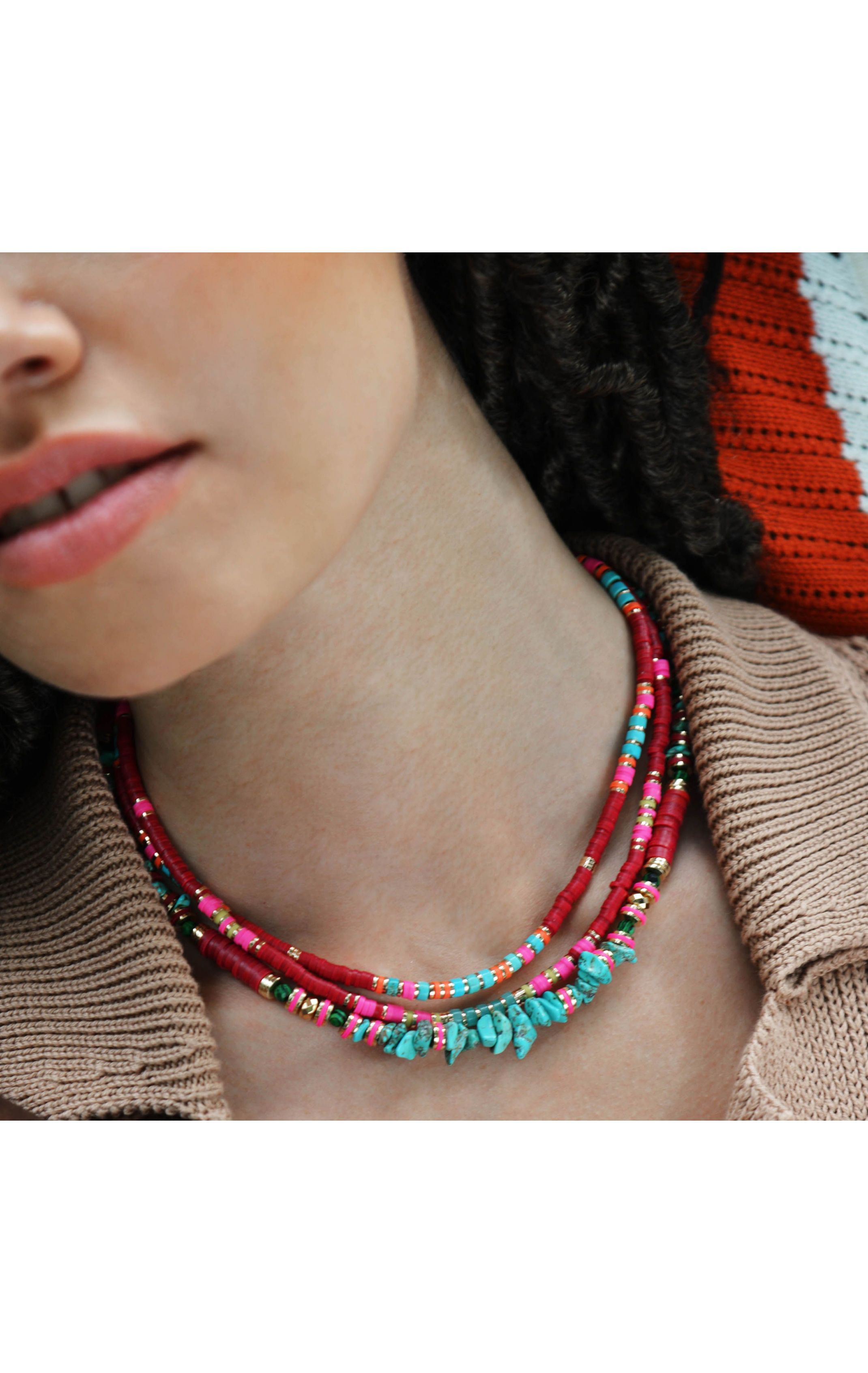  Collier Trion Grenat
