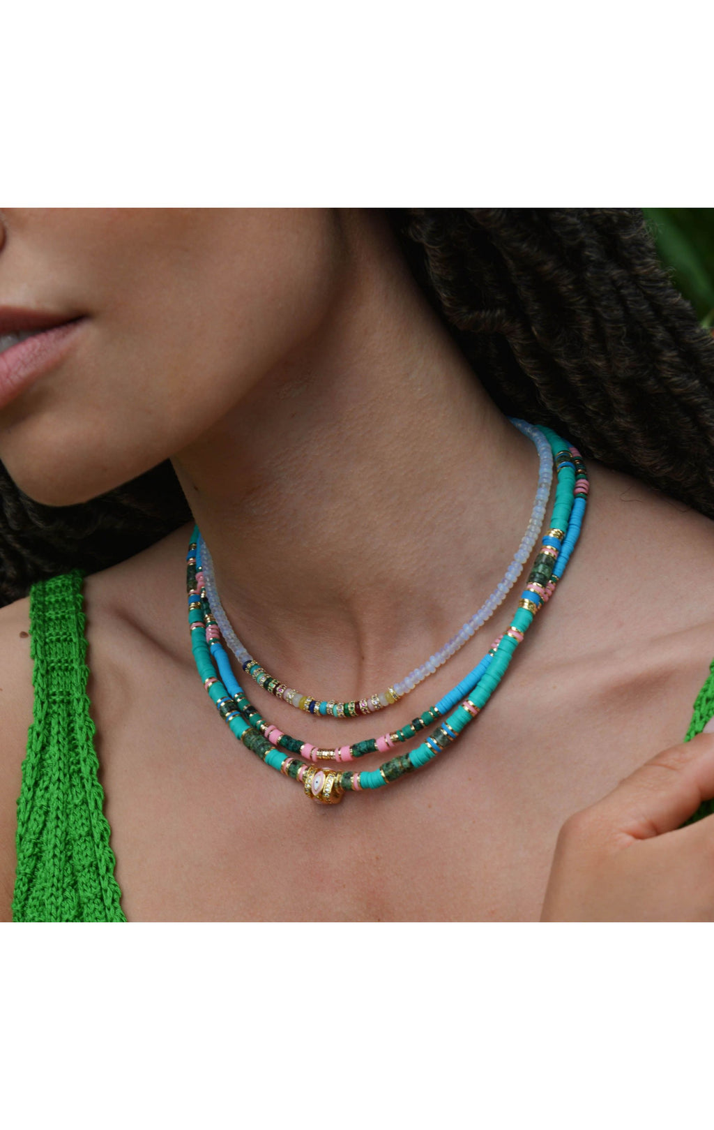 Collier Twinsy Bleu