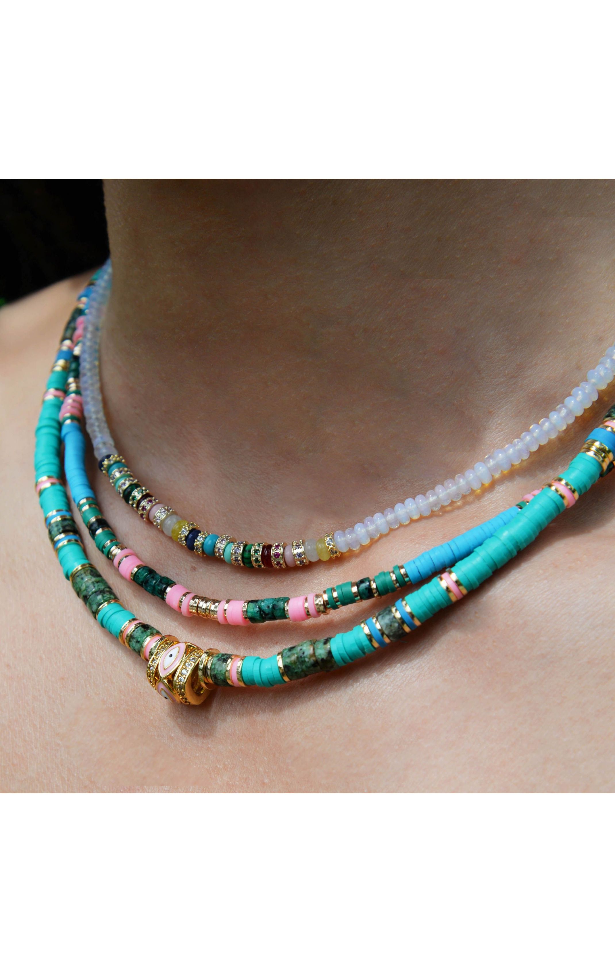  Collier Twinsy Bleu
